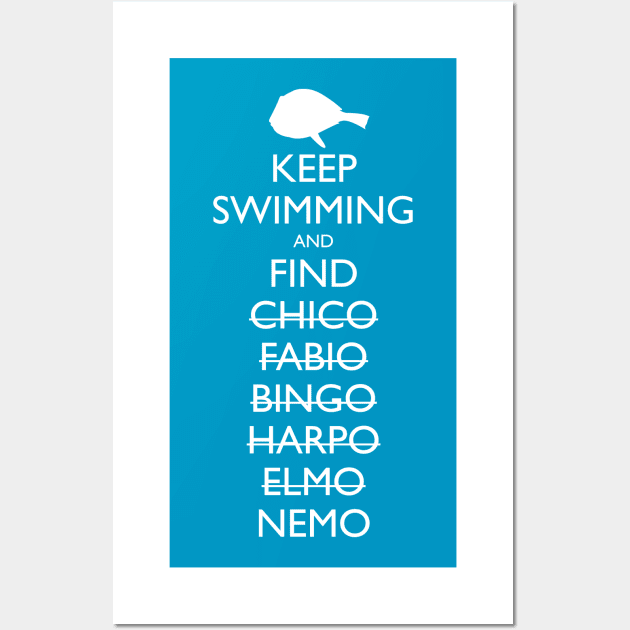 Keep Swimming and Find Nemo Wall Art by ctlart